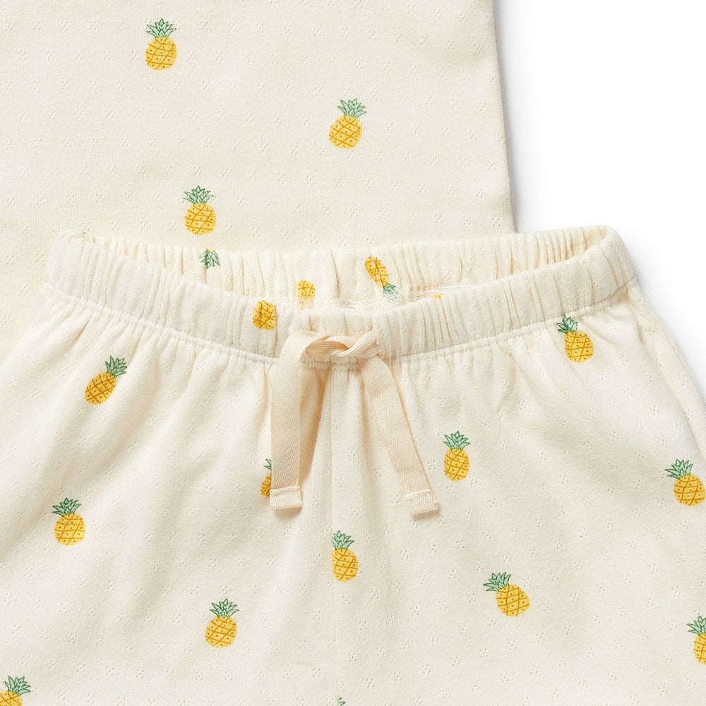 Piney Pals Organic Pointelle Short Sleeved Pyjamas