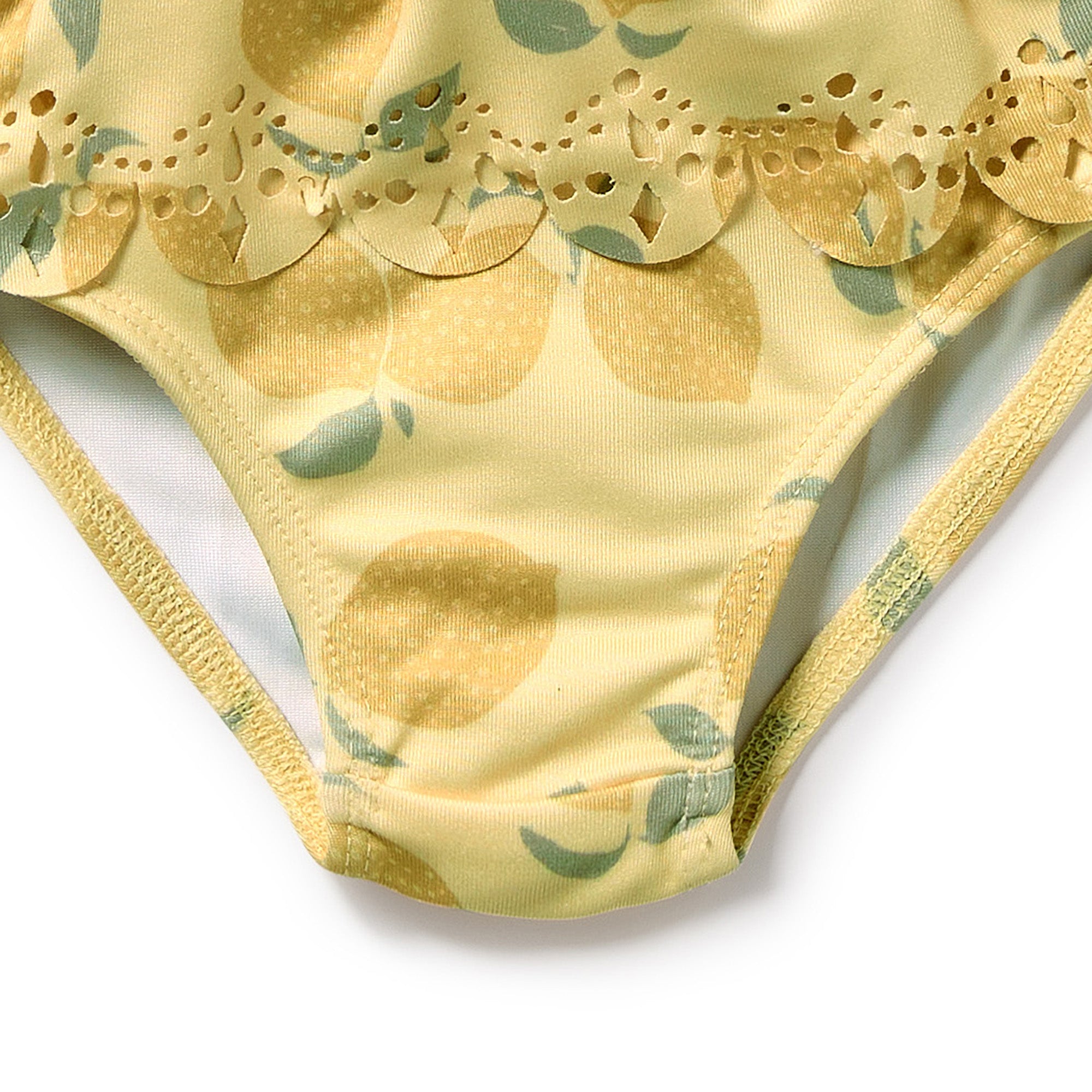 Lemon Drop Cutwork Rashie Swimset