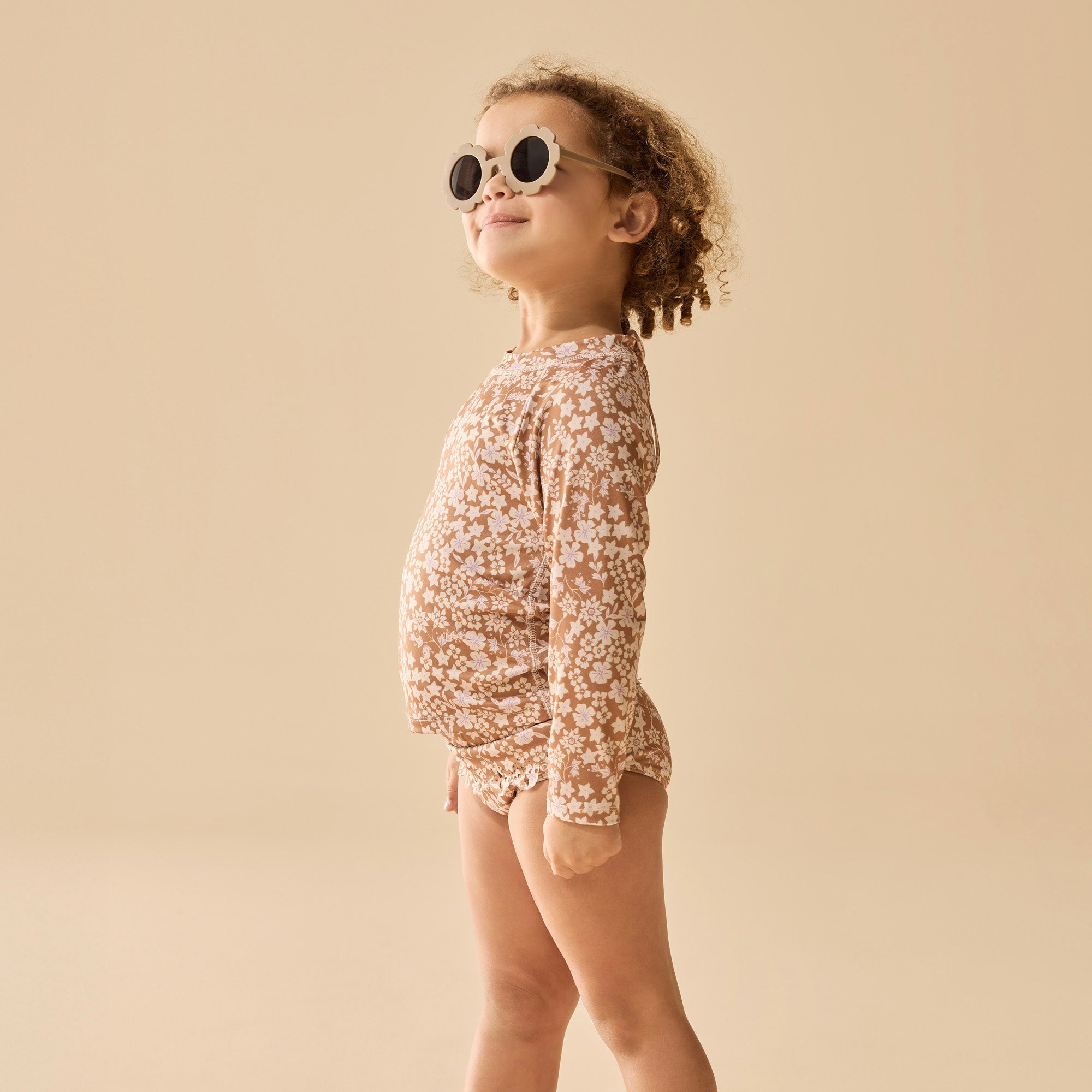 Hazel Floral Cutwork Rashie Swimset