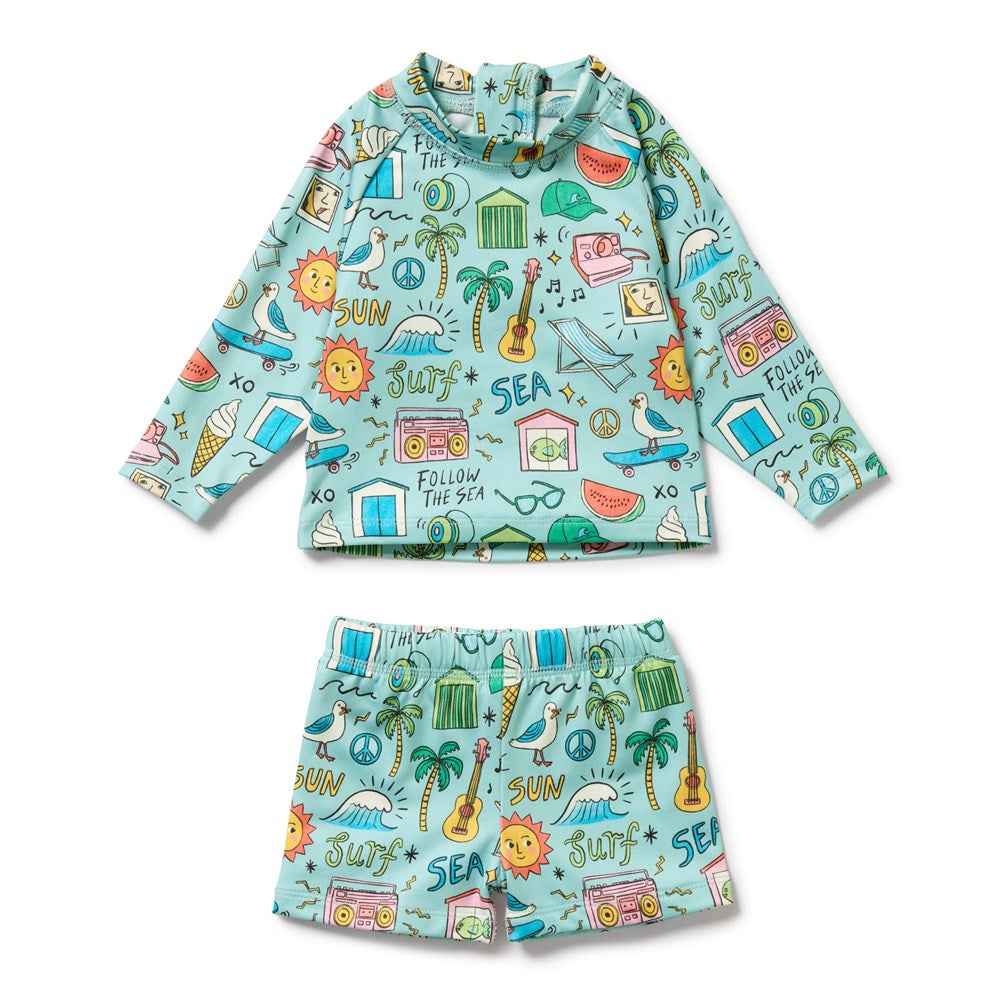 Sun Surf & Sea Rashie Swim Set