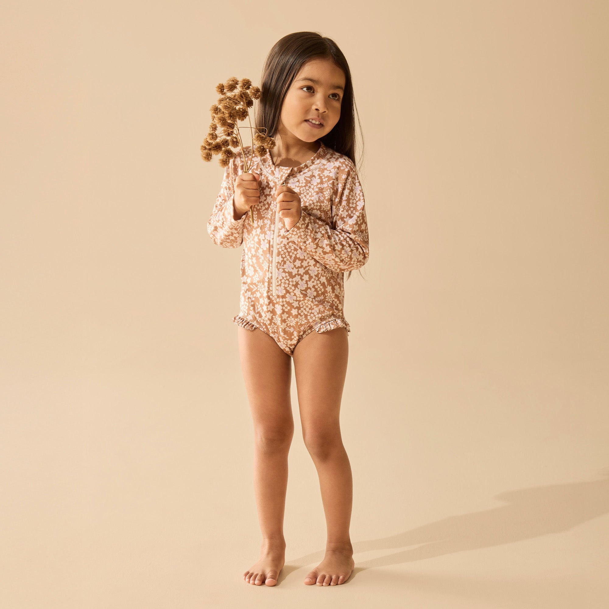 Hazel Floral Long Sleeved Swimsuit