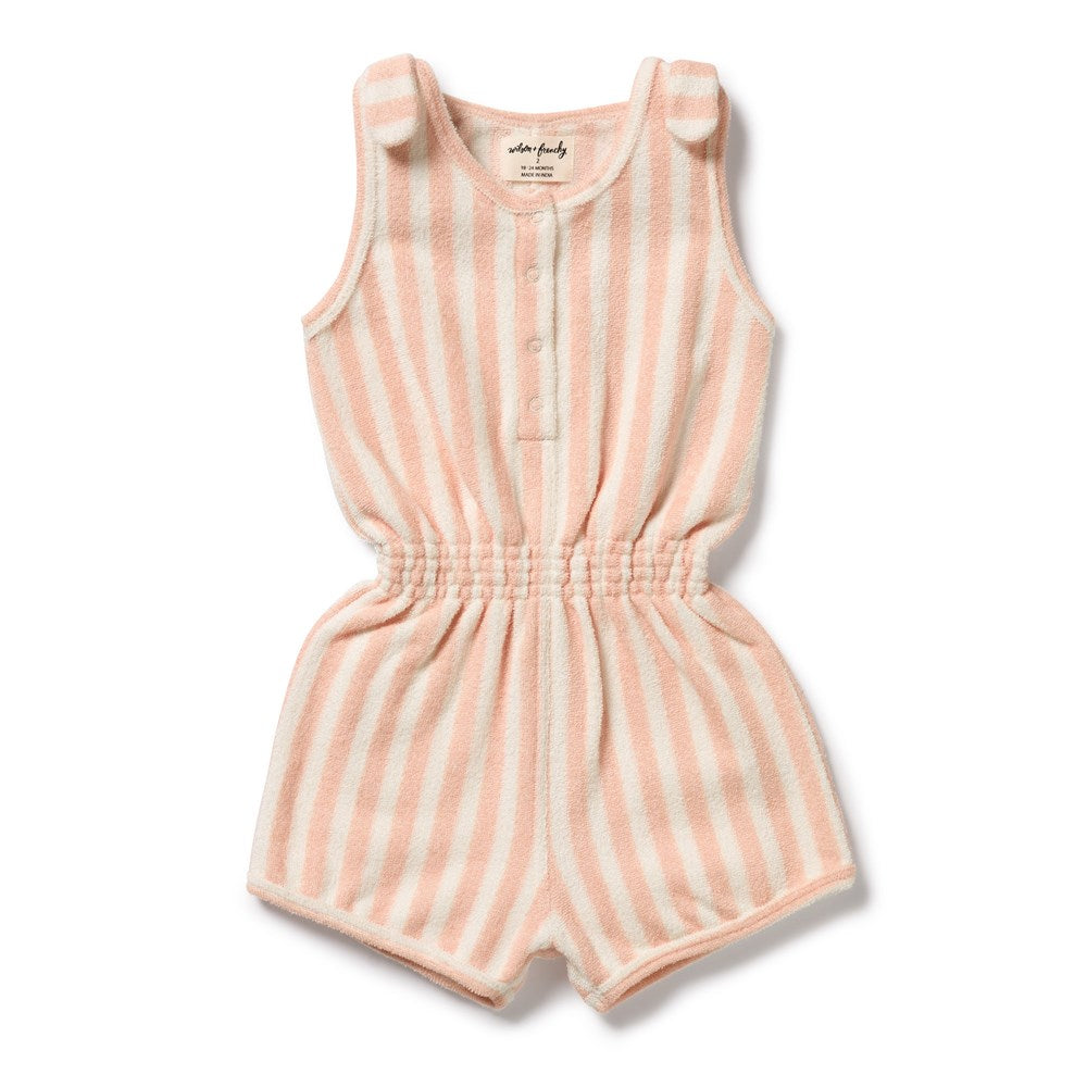 Strawberry Wave Organic Terry Playsuit