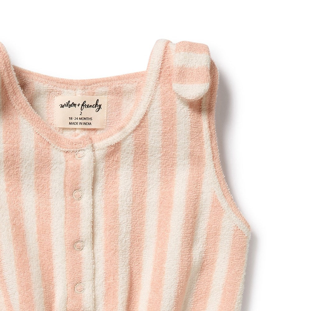 Strawberry Wave Organic Terry Playsuit