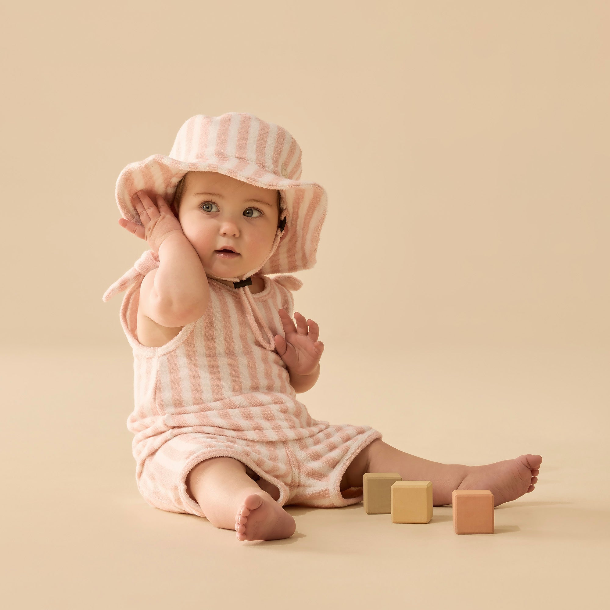 Strawberry Wave Organic Terry Playsuit