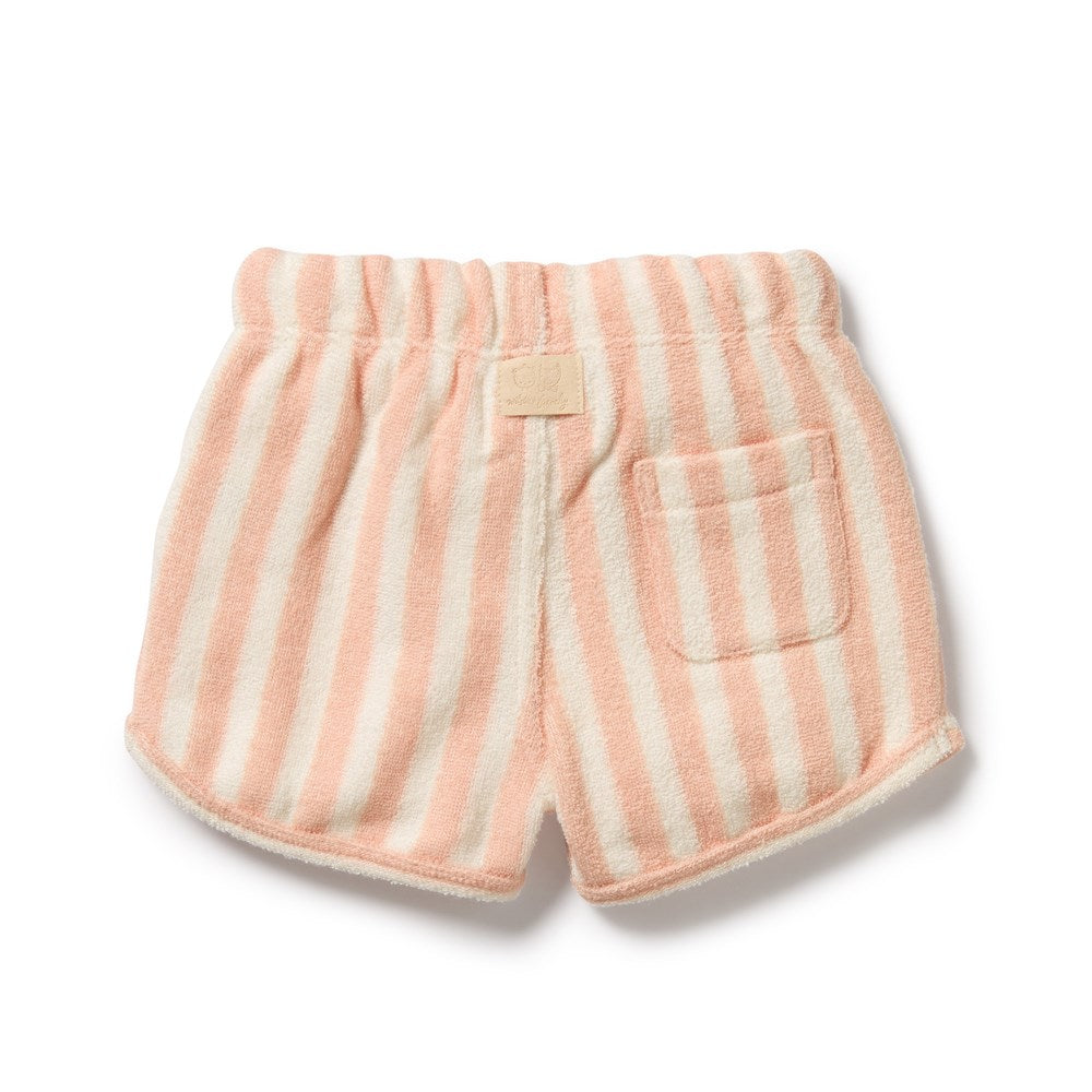 Strawberry Wave Organic Terry Tie Short