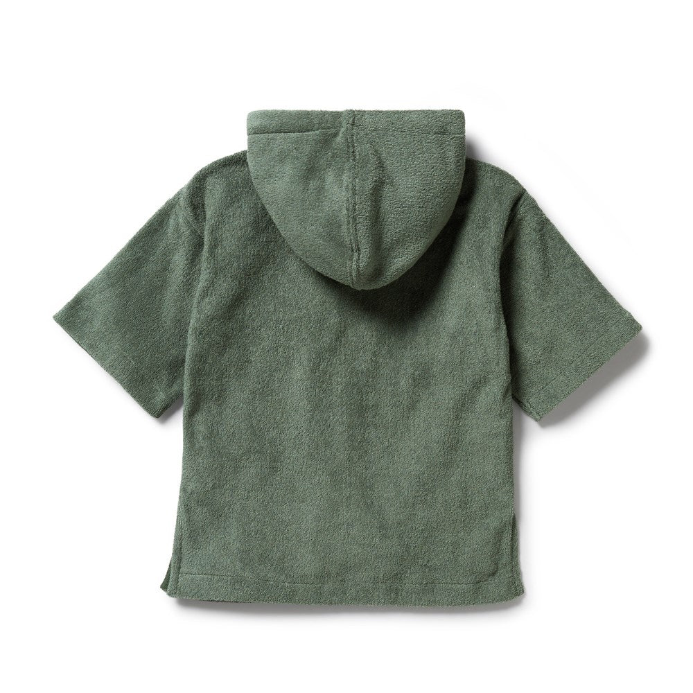 Moss Organic Terry Hooded Towel