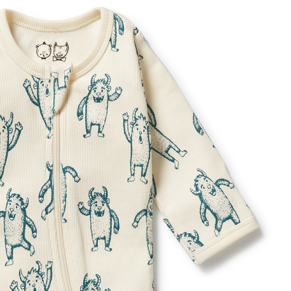 Yeti Organic Zipsuit with Feet