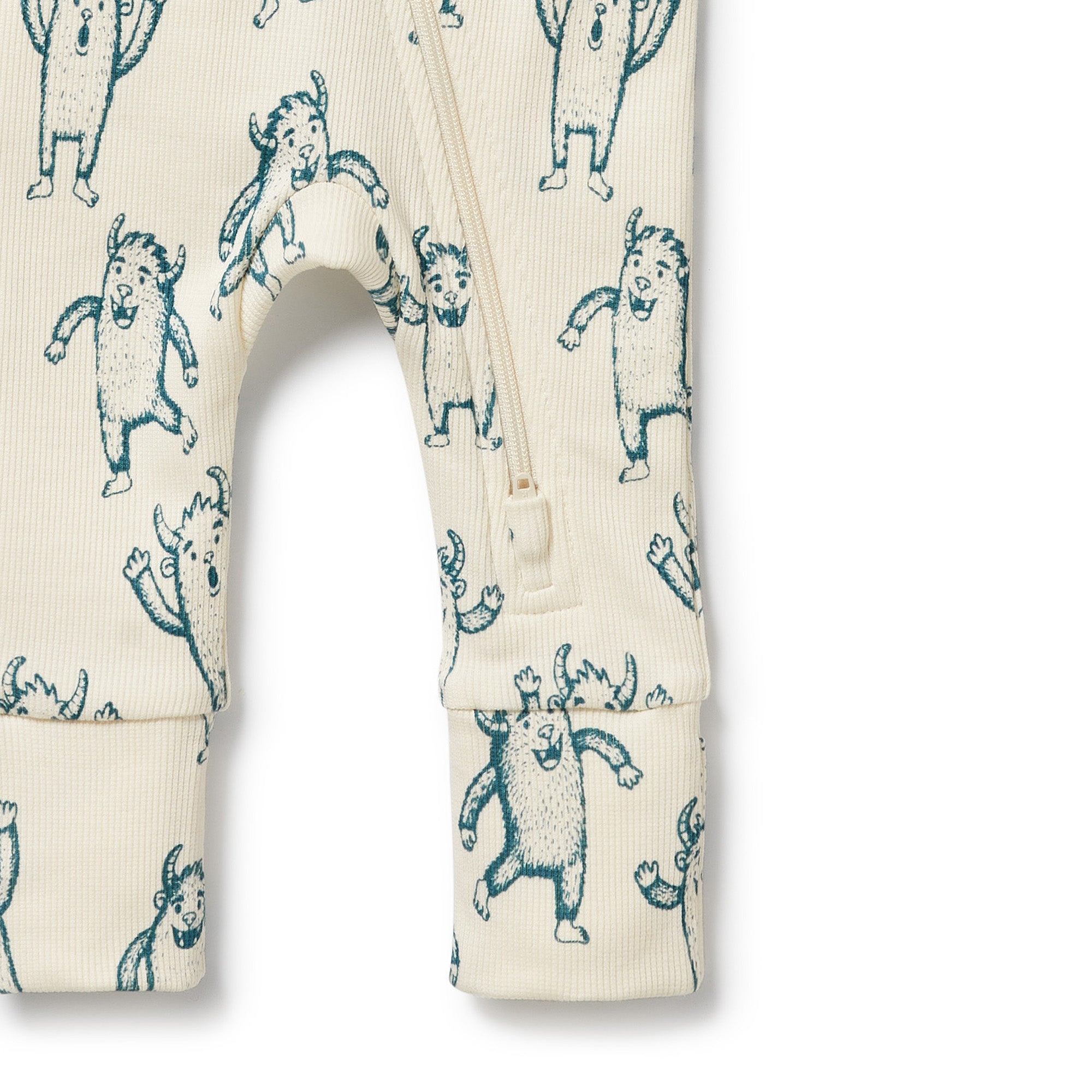 Yeti Organic Zipsuit with Feet