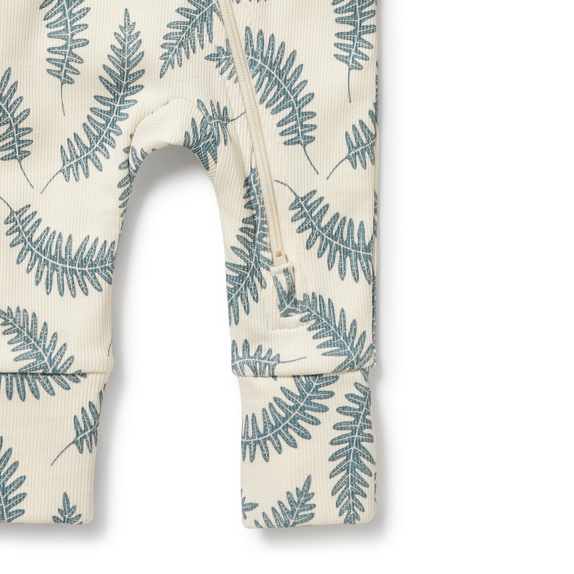 Little Fronds Organic Zipsuit with Feet