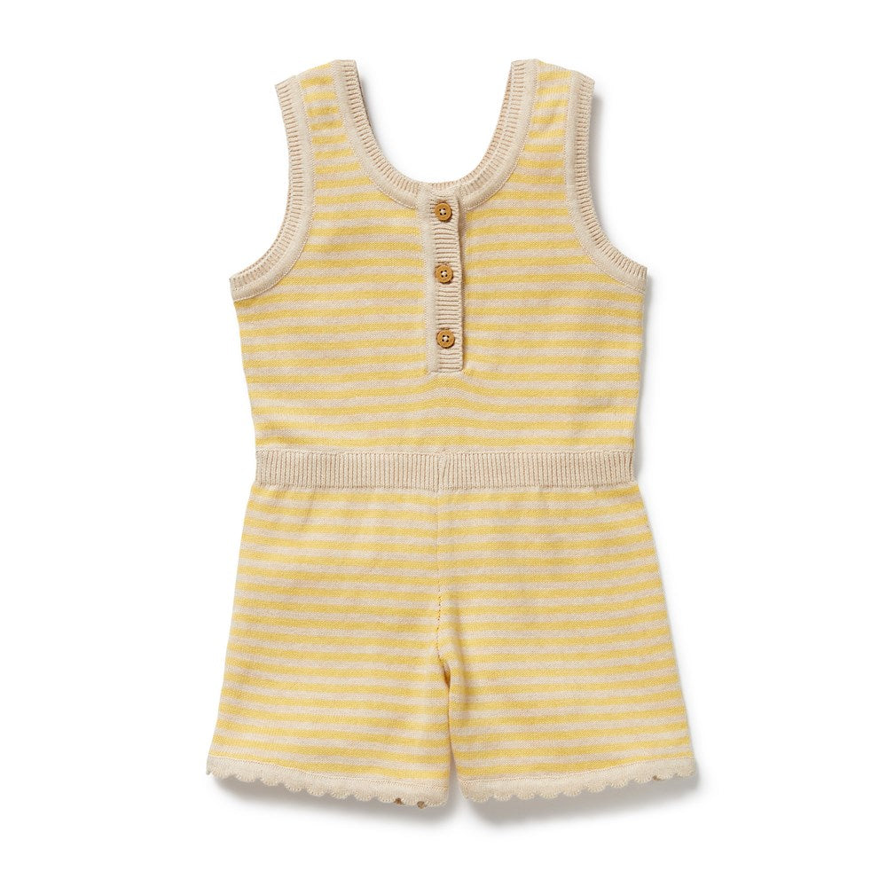 Sunny Sorbet Organic Knitted Stripe Playsuit