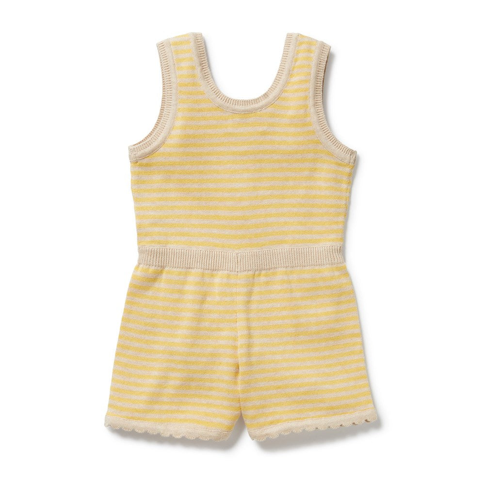 Sunny Sorbet Organic Knitted Stripe Playsuit