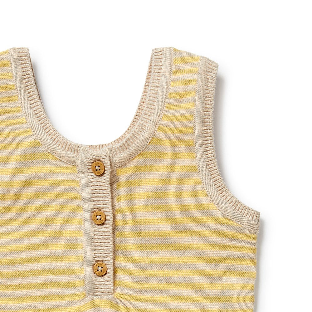 Sunny Sorbet Organic Knitted Stripe Playsuit