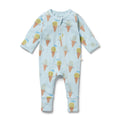 Frosty Friends Organic Zipsuit with Feet