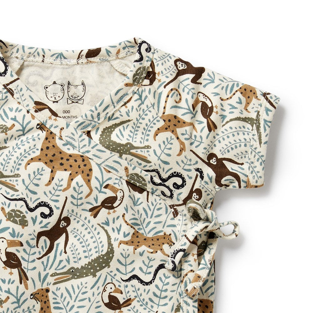 Mini Jungle Organic Kimono Set