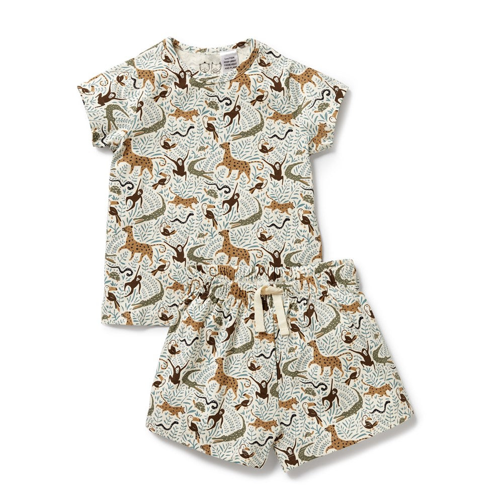 Mini Jungle Organic Short Sleeved Pyjamas