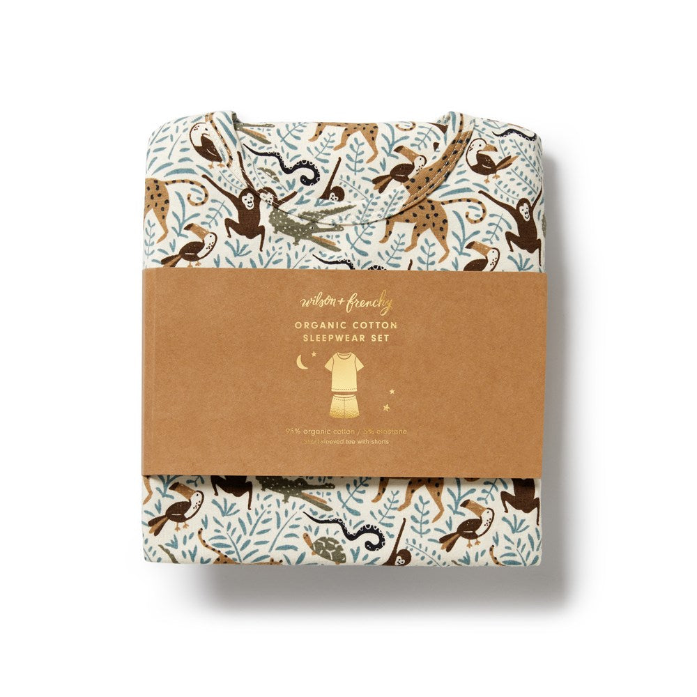 Mini Jungle Organic Short Sleeved Pyjamas