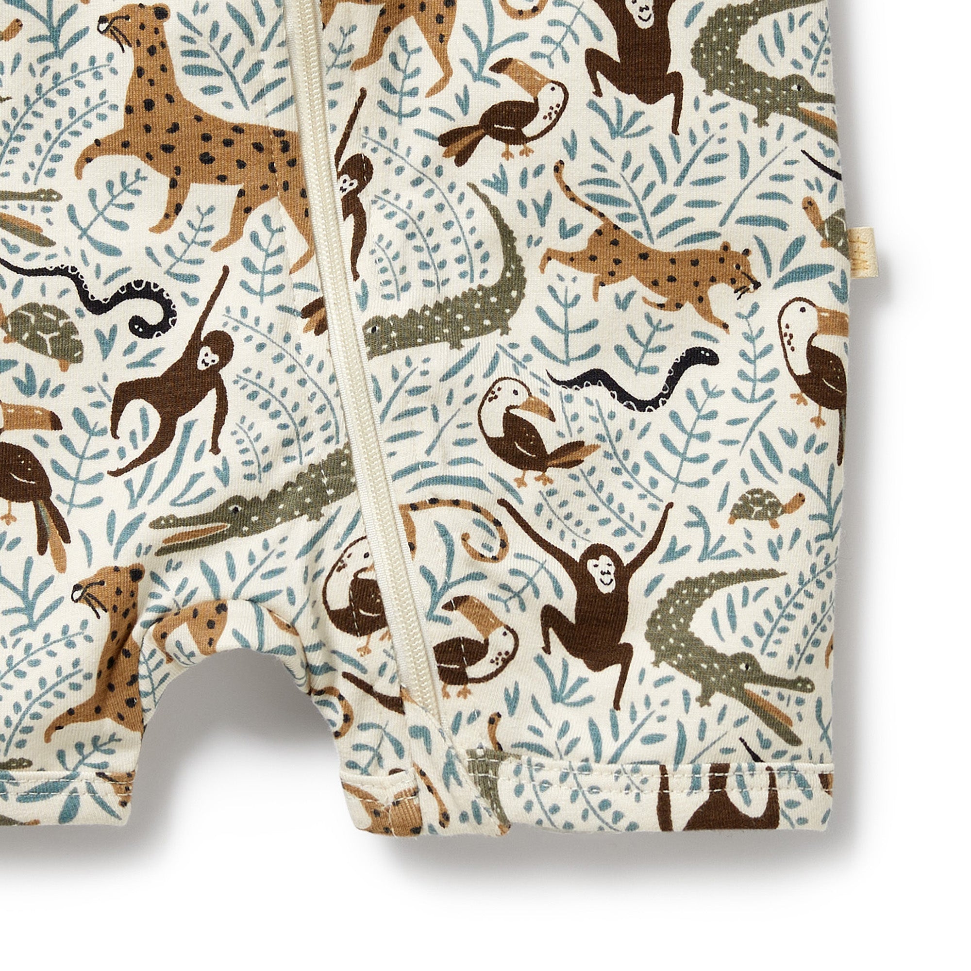 Mini Jungle Organic Boyleg Zipsuit