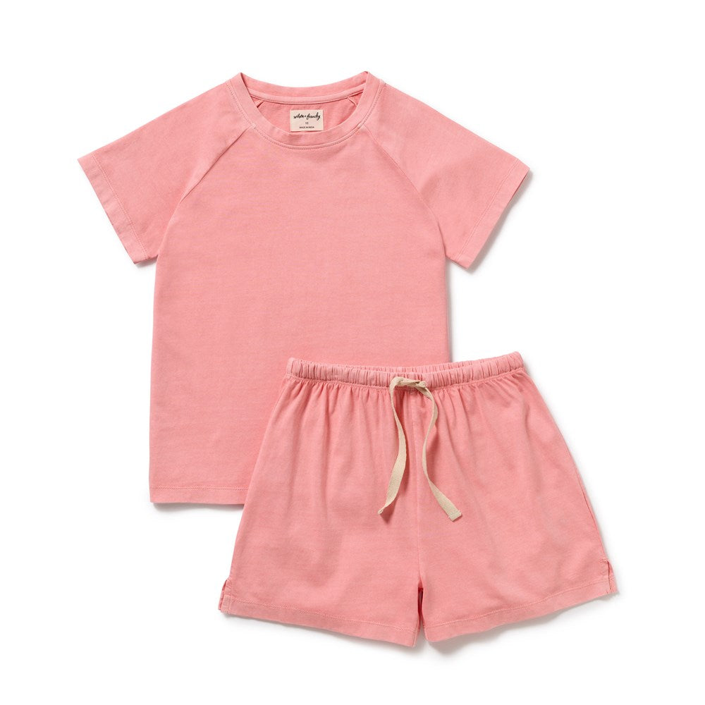 Rose Organic Dyed Short Sleeved Pyjamas
