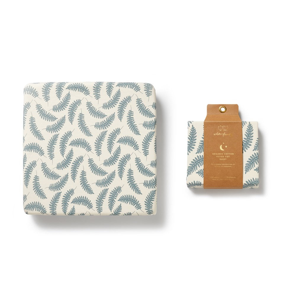 Little Fronds Organic Cot Sheet