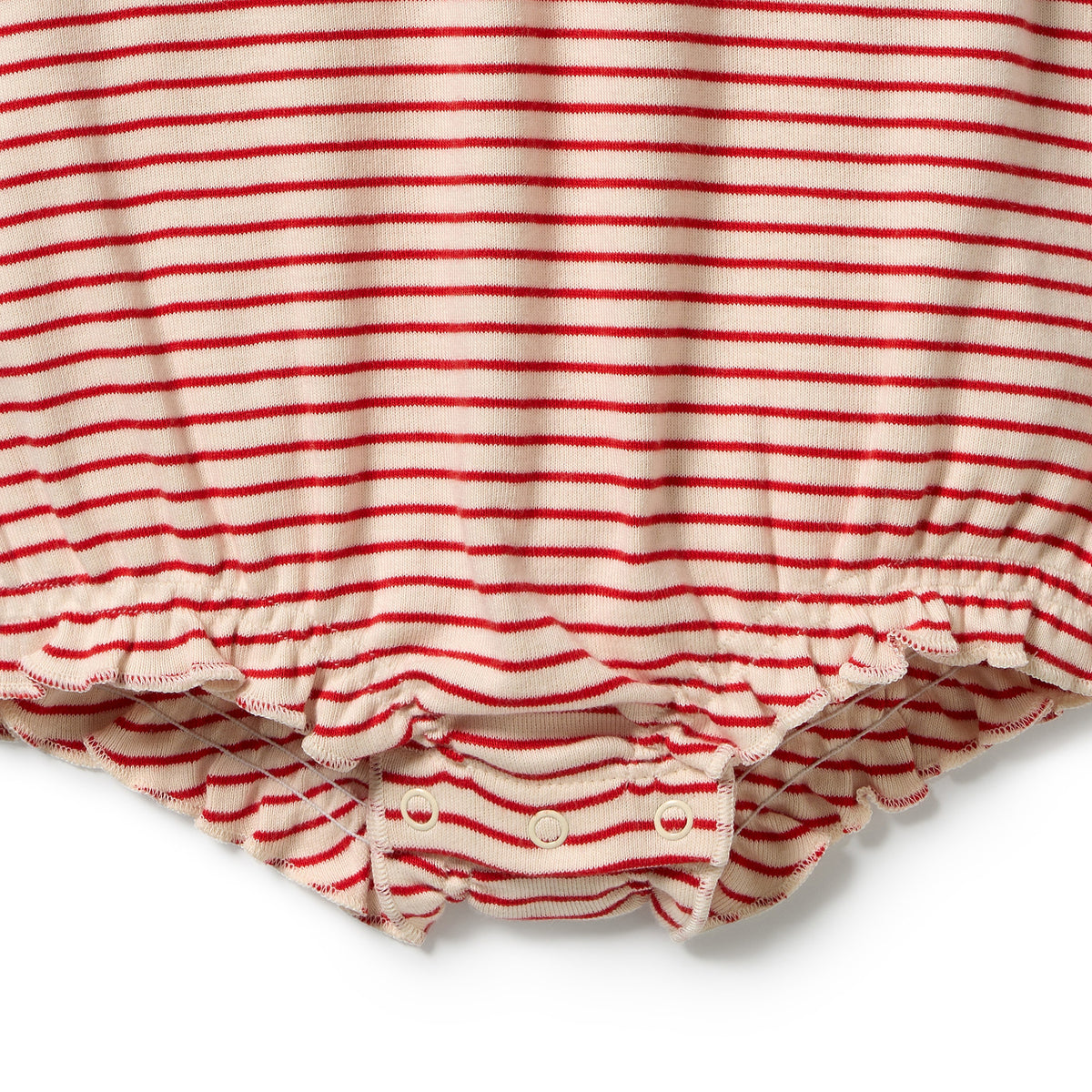 Candy Cane Organic Stripe Rib Playsuit