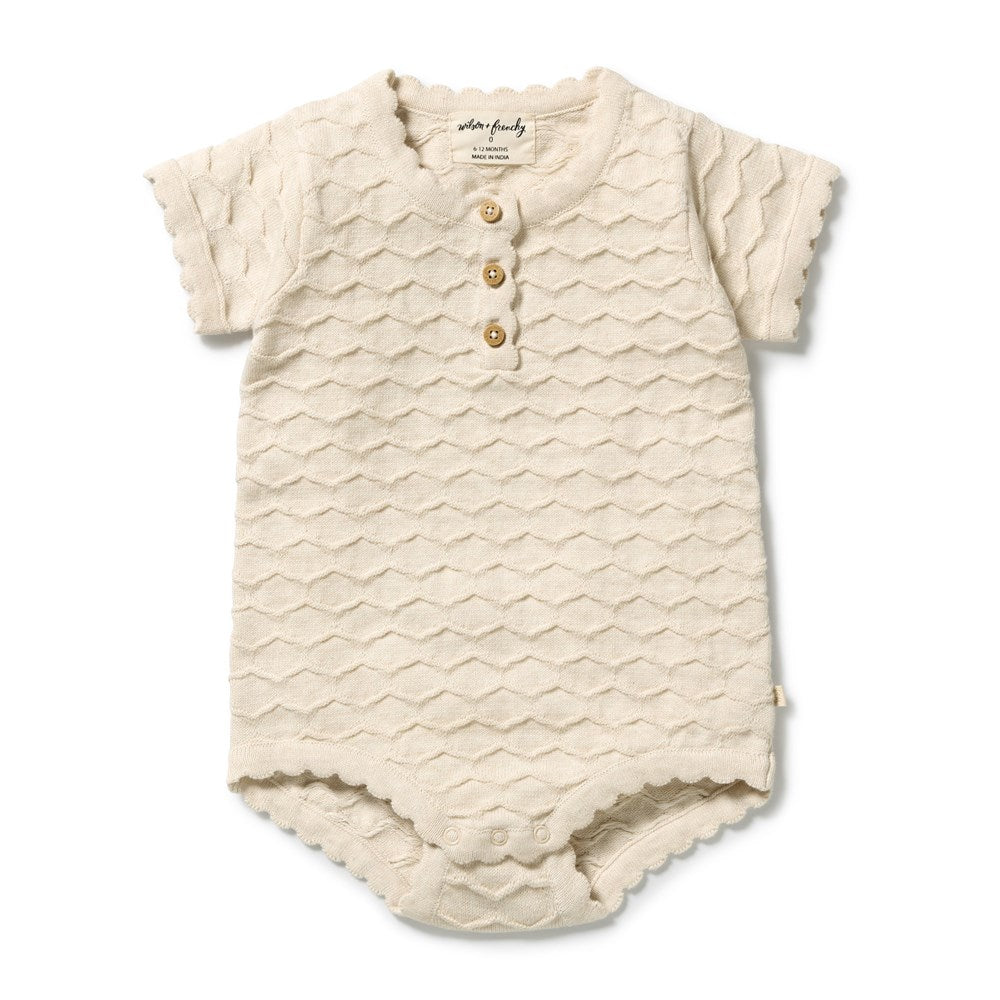 Milk Cloud Organic Knitted Chevron Bodysuit