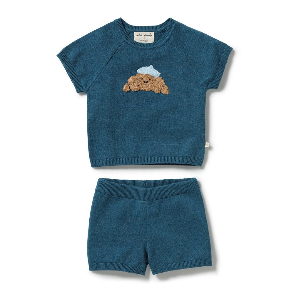 Little Croissant Organic Knitted Set