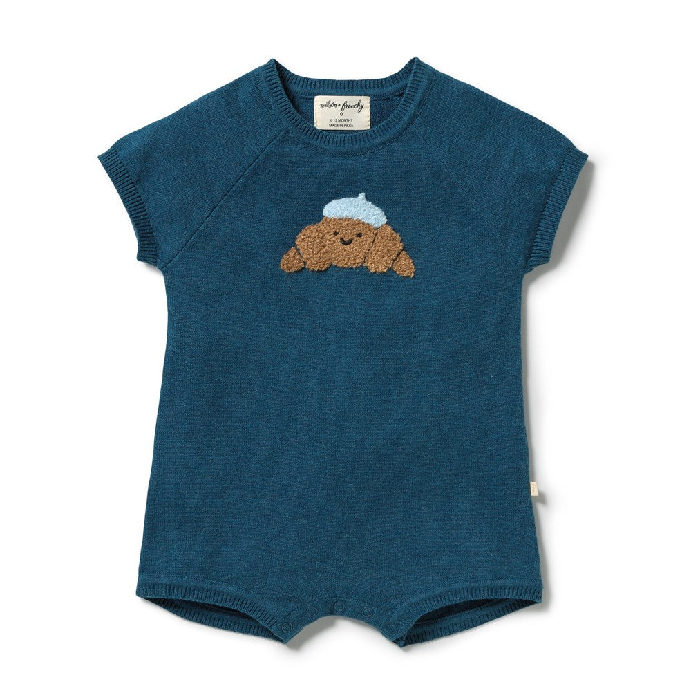 Little Croissant Organic Knitted Growsuit