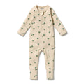Tiny Palm Organic Zipsuit with Feet