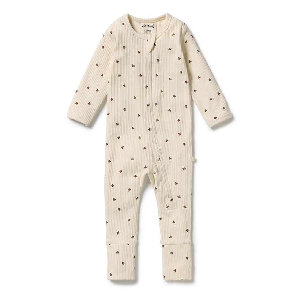 My Lucky Charm Organic Zipsuit with Feet