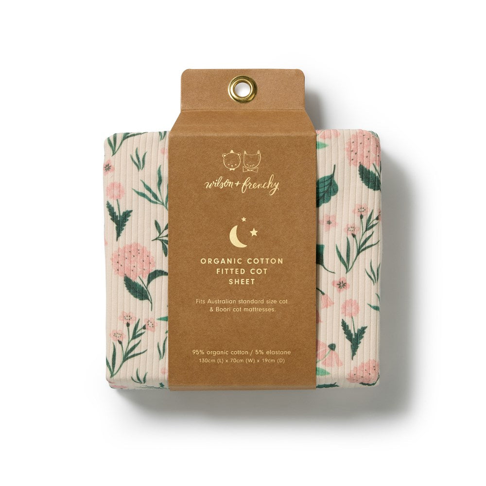 Sweet Bloom Organic Cot Sheet