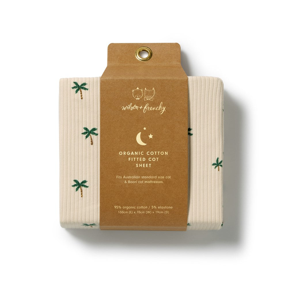 Tiny Palm Organic Cot Sheet