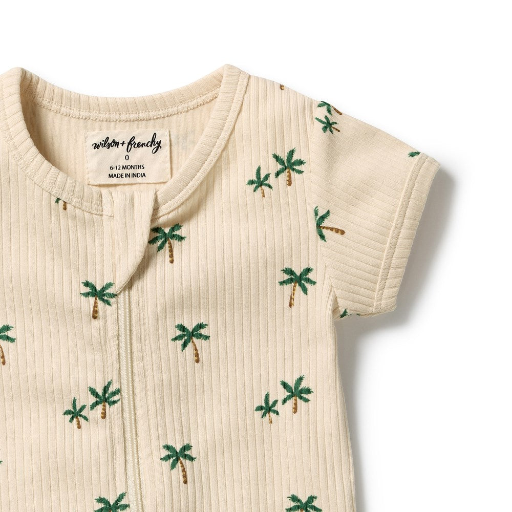 Tiny Palm Organic Boyleg Zipsuit