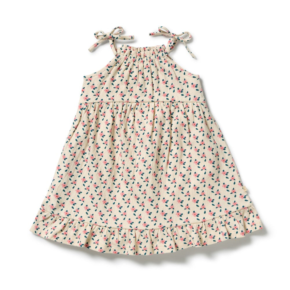 Little Blossom Organic Crinkle Ruffle Dress