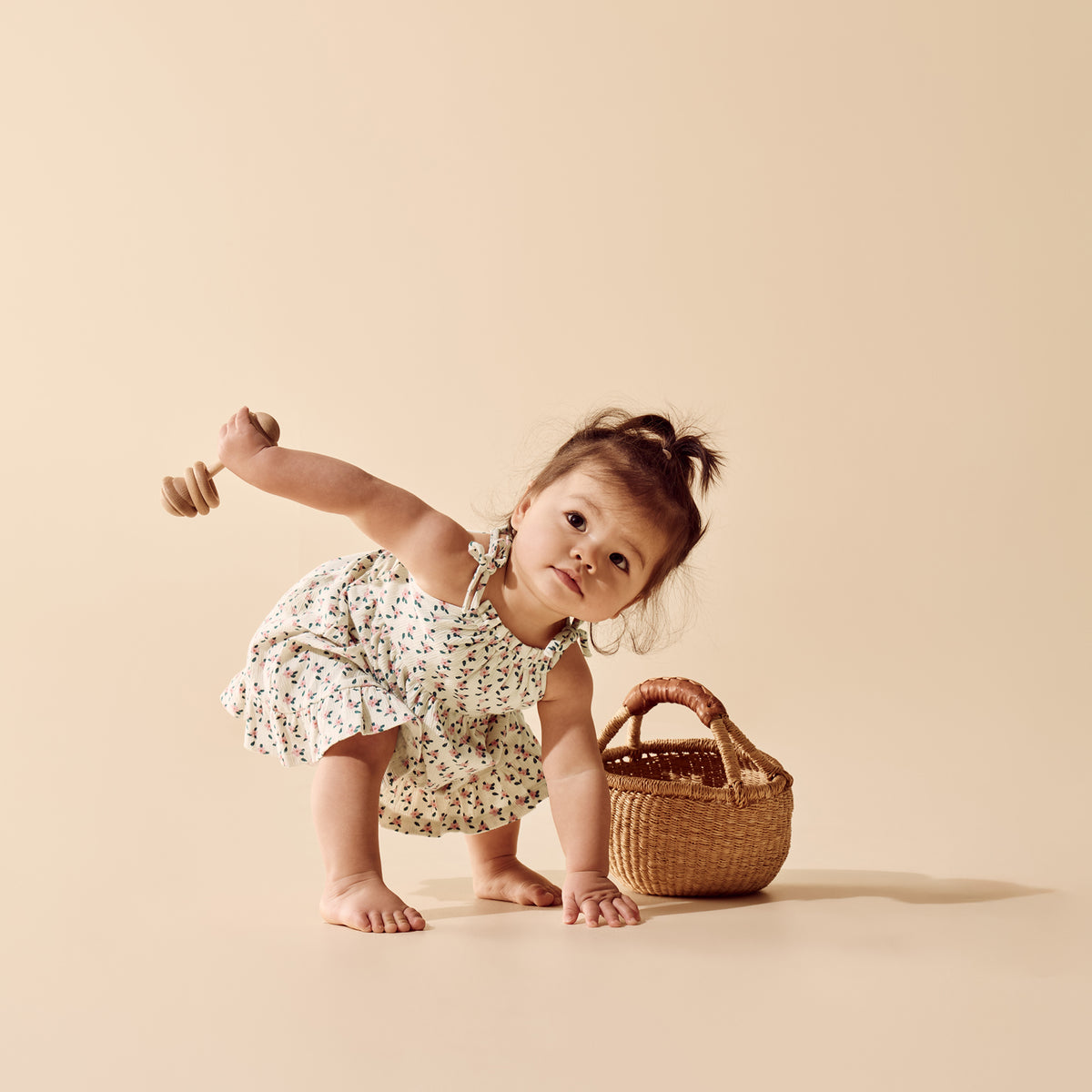Little Blossom Organic Crinkle Ruffle Dress