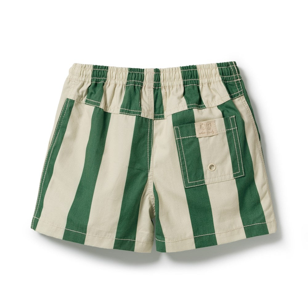 Lagoon Stripe Swim Board Short