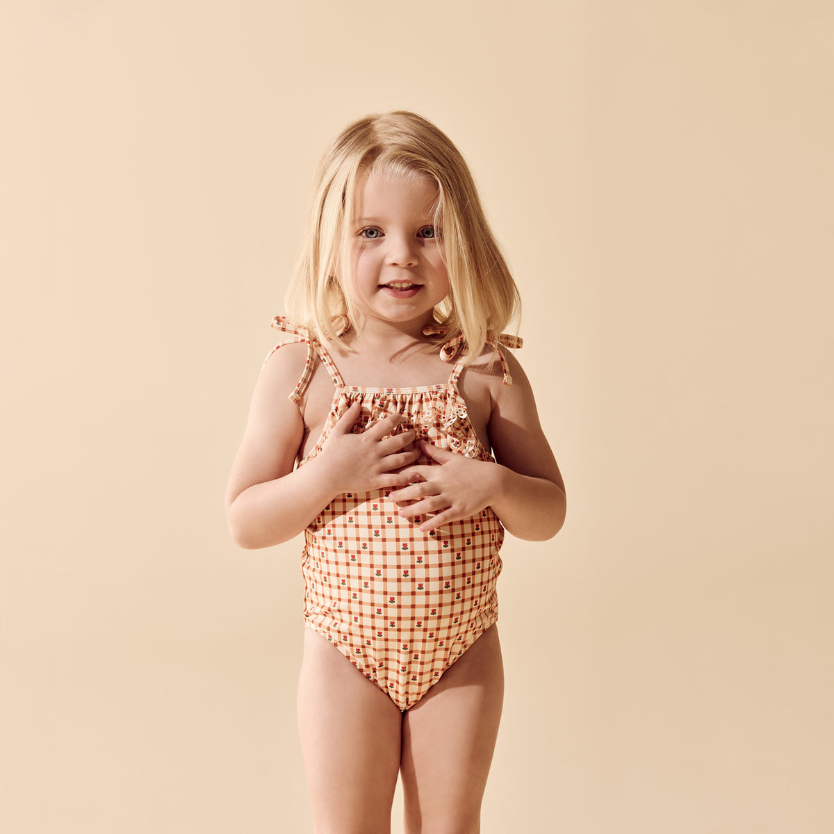 Checkerberry Cutwork Swimsuit