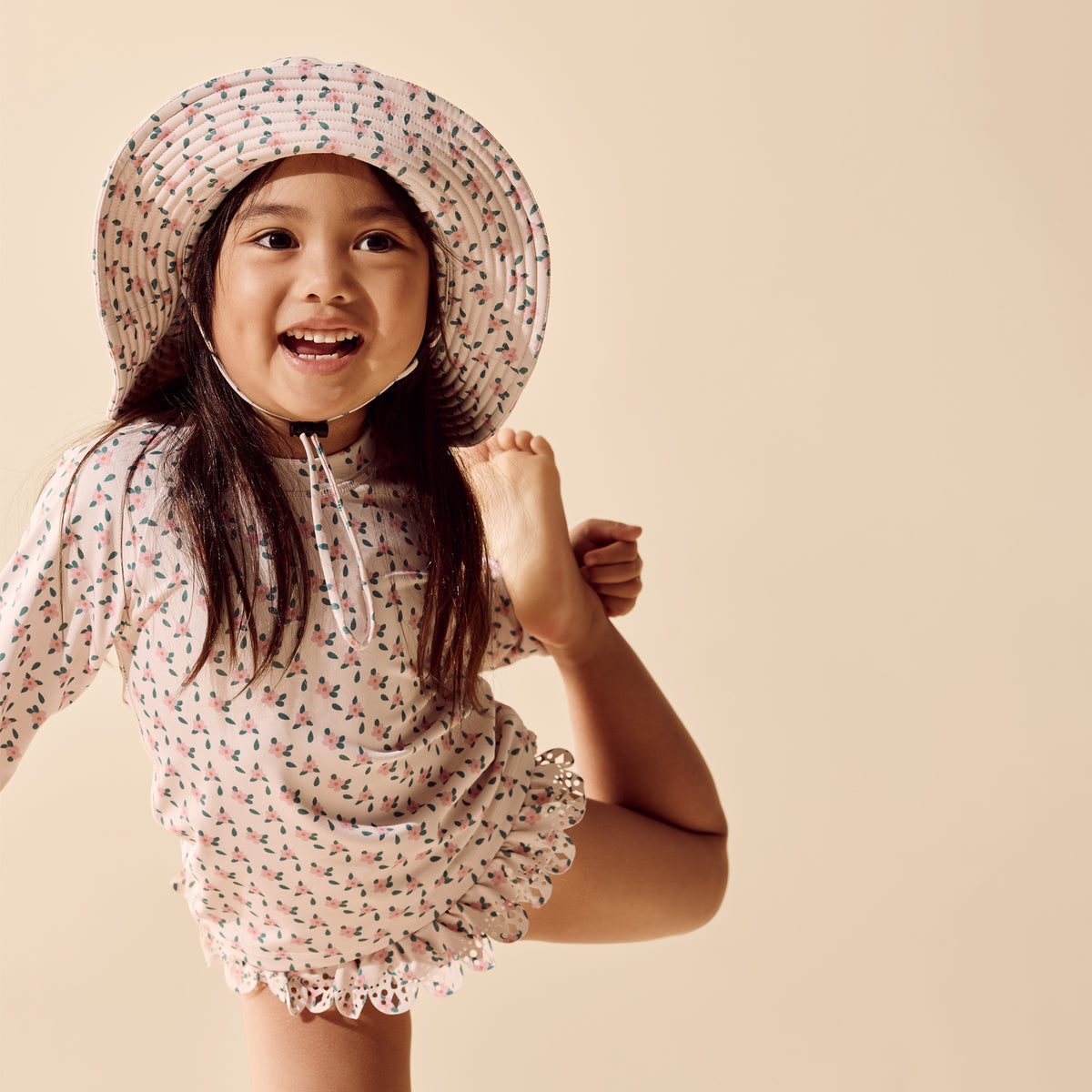 Little Blossom Cutwork Rashie Swimset