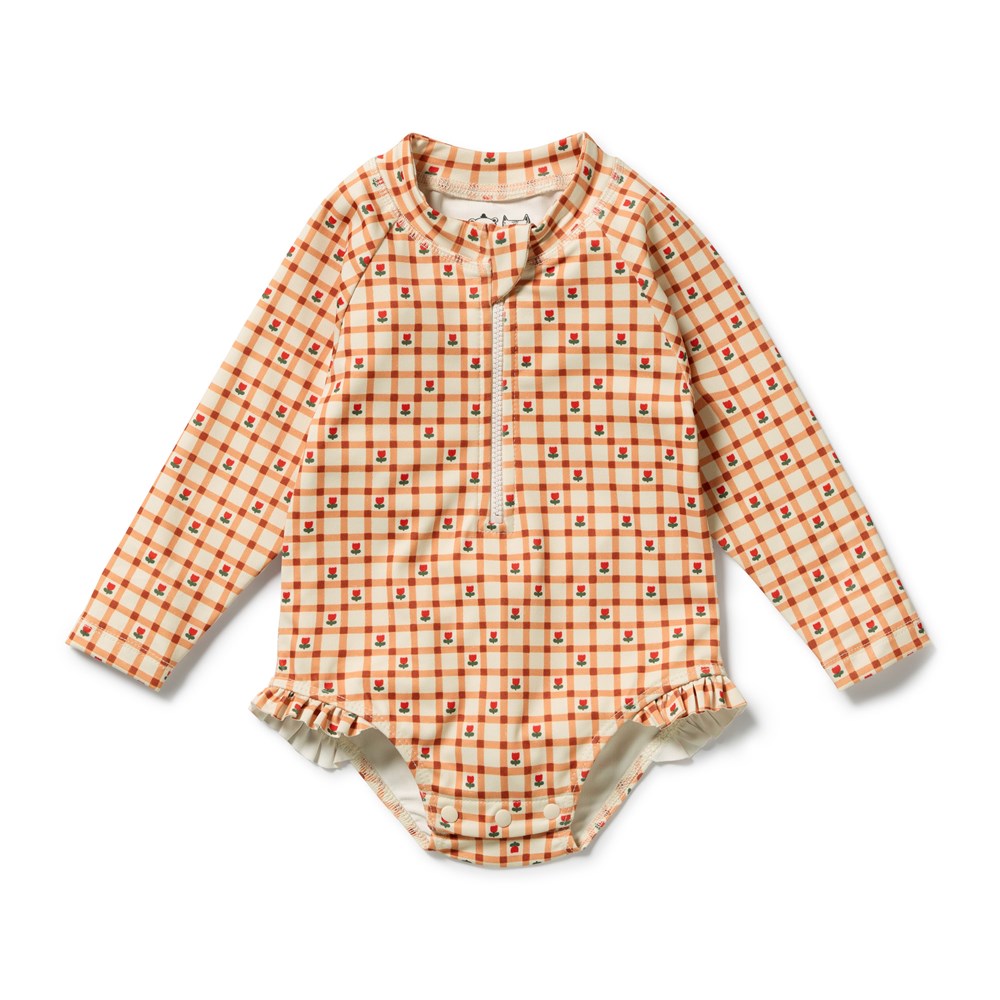 Checkerberry Long Sleeved Swimsuit