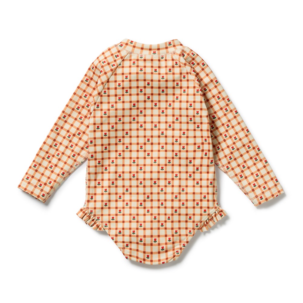Checkerberry Long Sleeved Swimsuit