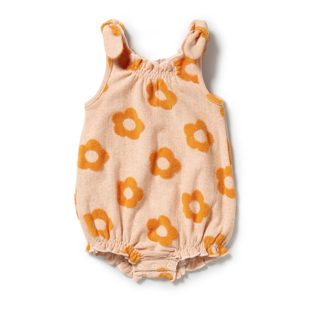 Daisy Glow Organic Terry Tie Playsuit
