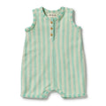 Seafoam Stripe Organic Terry Growsuit