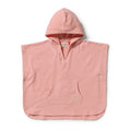 Petal Pink Check Organic Terry Hooded Poncho