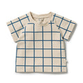 Bright Blue Check Organic Tee