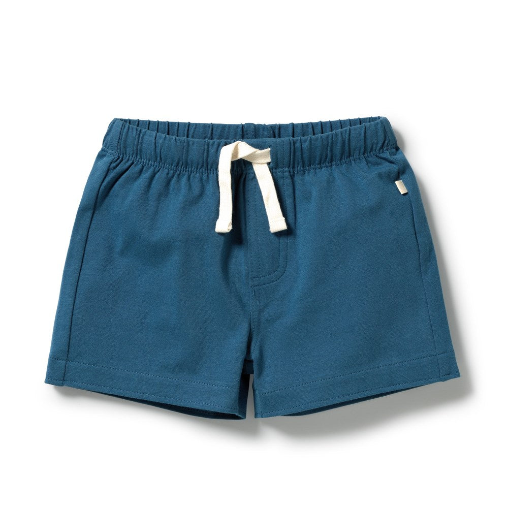 Bright Blue Organic Tie Front Short