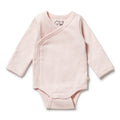 Organic Stripe Rib Kimono Bodysuit