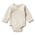 Organic Stripe Rib Kimono Bodysuit