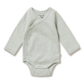 Organic Stripe Rib Kimono Bodysuit