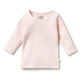 Organic Stripe Rib Long Sleeved Top