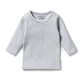Organic Stripe Rib Long Sleeved Top