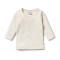 Organic Stripe Rib Long Sleeved Top
